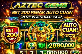 Pusat Putar - Tampilan gulungan multiplier slot Aztec Gems dengan taruhan bet 200 perak untuk strategi auto cuan
