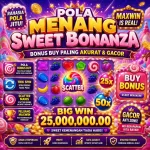 Pusat Putar - Infografis pola menang sweet bonanza bonus buy dengan perkalian bom x500