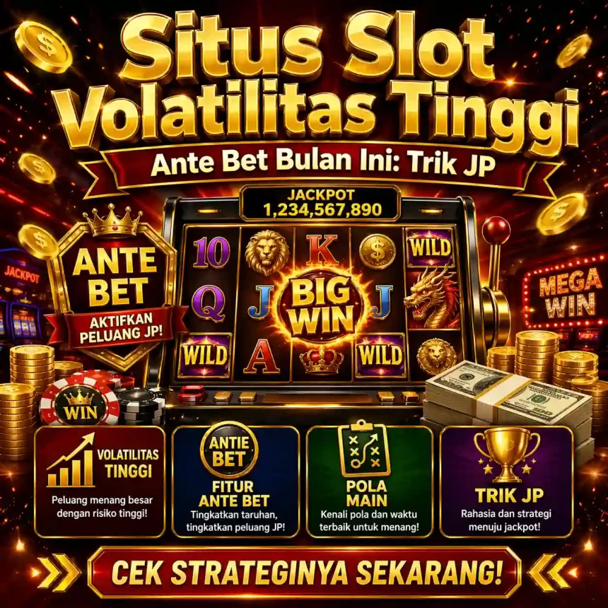 Pusat Putar - Visualisasi situs slot volatilitas tinggi dengan fitur ante bet aktif untuk peluang jackpot maxwin.